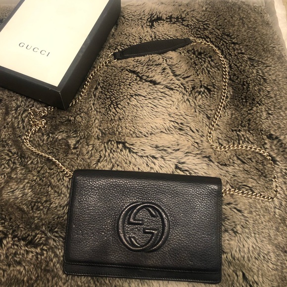 Gucci Soho Mini Chain Leather bag in black - Picture 3 of 3